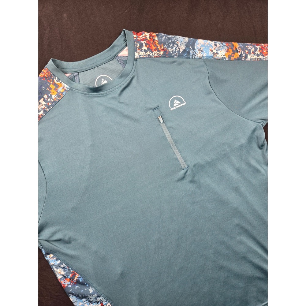 EXCURSION‎ Mens Large Quarter Zip Long Sleeve Shirt Hiking Outdoor Performance